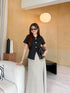Elegant Women Button Down Blouse With Skirt Sets